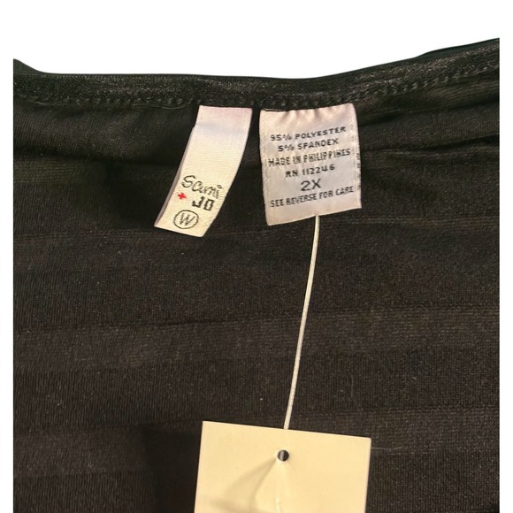 Sami Jo Top Womens 2XL Black Tank Sleeveless Ruffle Layer NWT - Picture 2 of 5